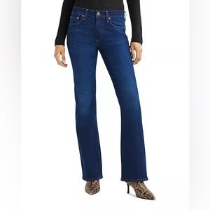 RAG & BONE Peyton Mid Rise Bootcut Jeans Clarissa Dark Blue Designer Denim 25